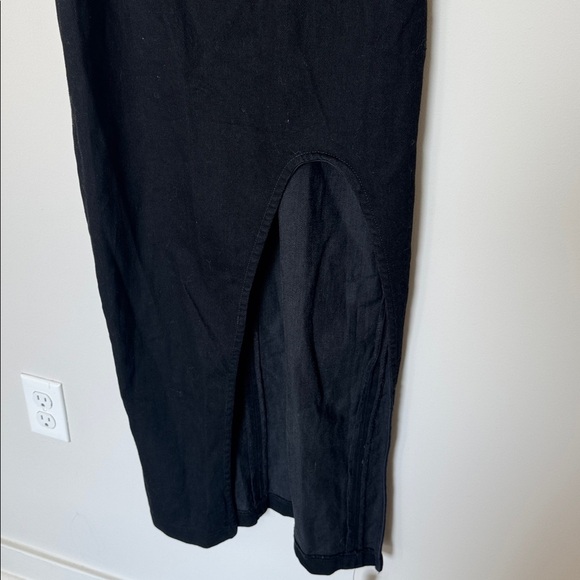 NWT Reformation Grazia Denim Midi Dress in Black - 0 - Picture 4 of 6